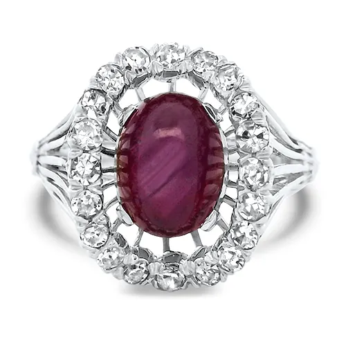 Vintage Star Ruby Diamond Ring Underwood Jewelers