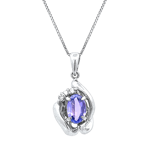 Platinum Tanzanite Pendant