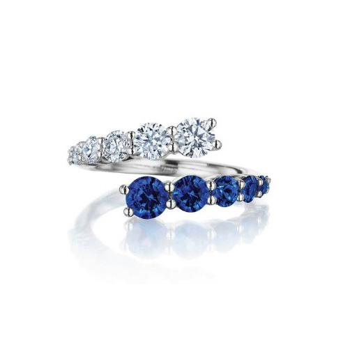 Penny Preville Diamond & Sapphire Bypass Ring