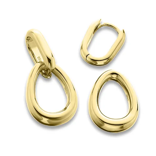 Gold Vermeil Door Knocker Earrings