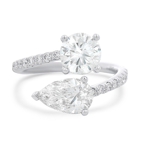 Toi Et Moi Diamond Bypass Ring