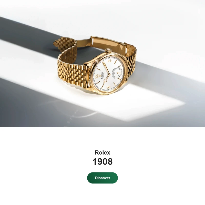 rolex 1908 watches - underwood jewelers