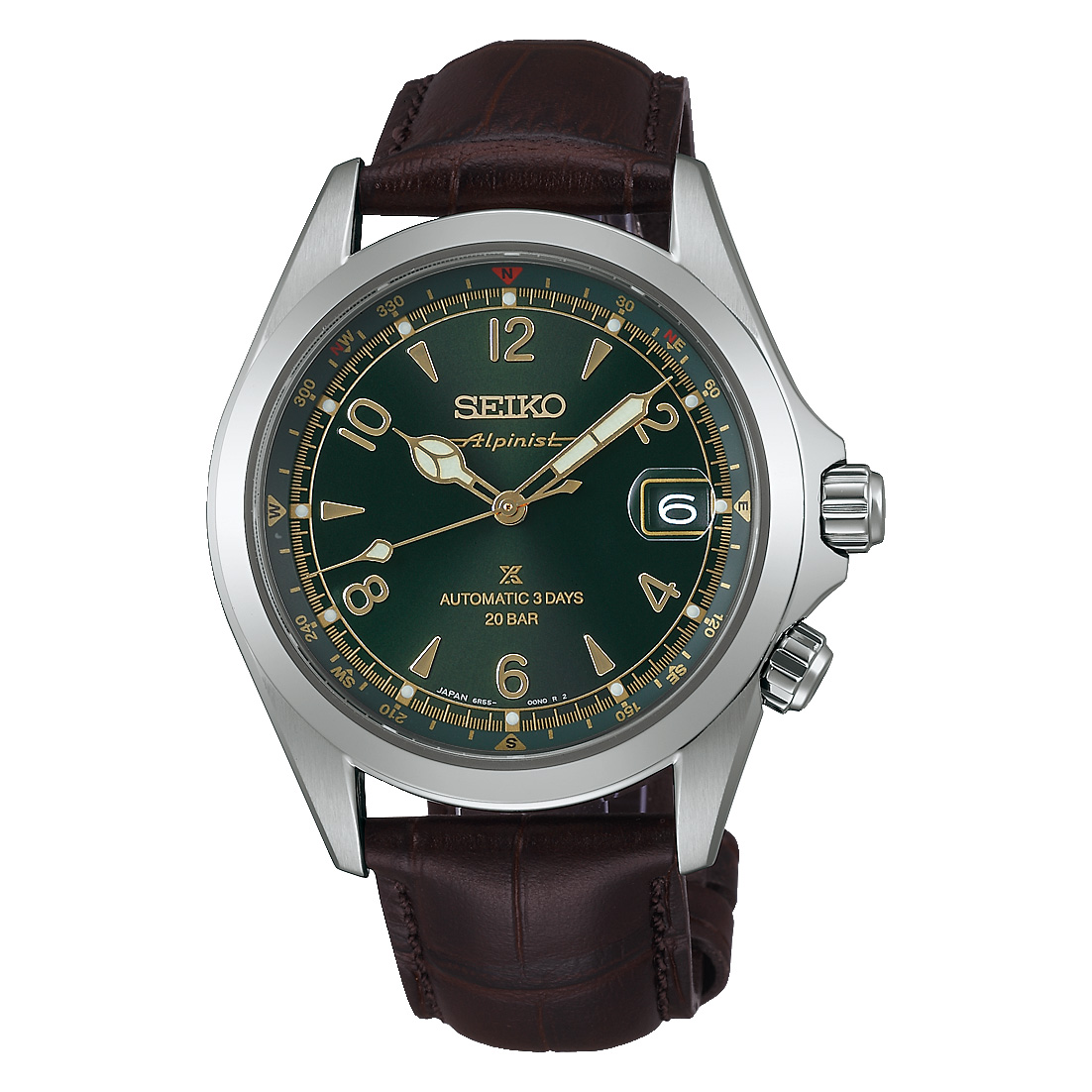 SEIKO Prospex Alpinist SPB507 watch with green dial - Underwood Jewelers