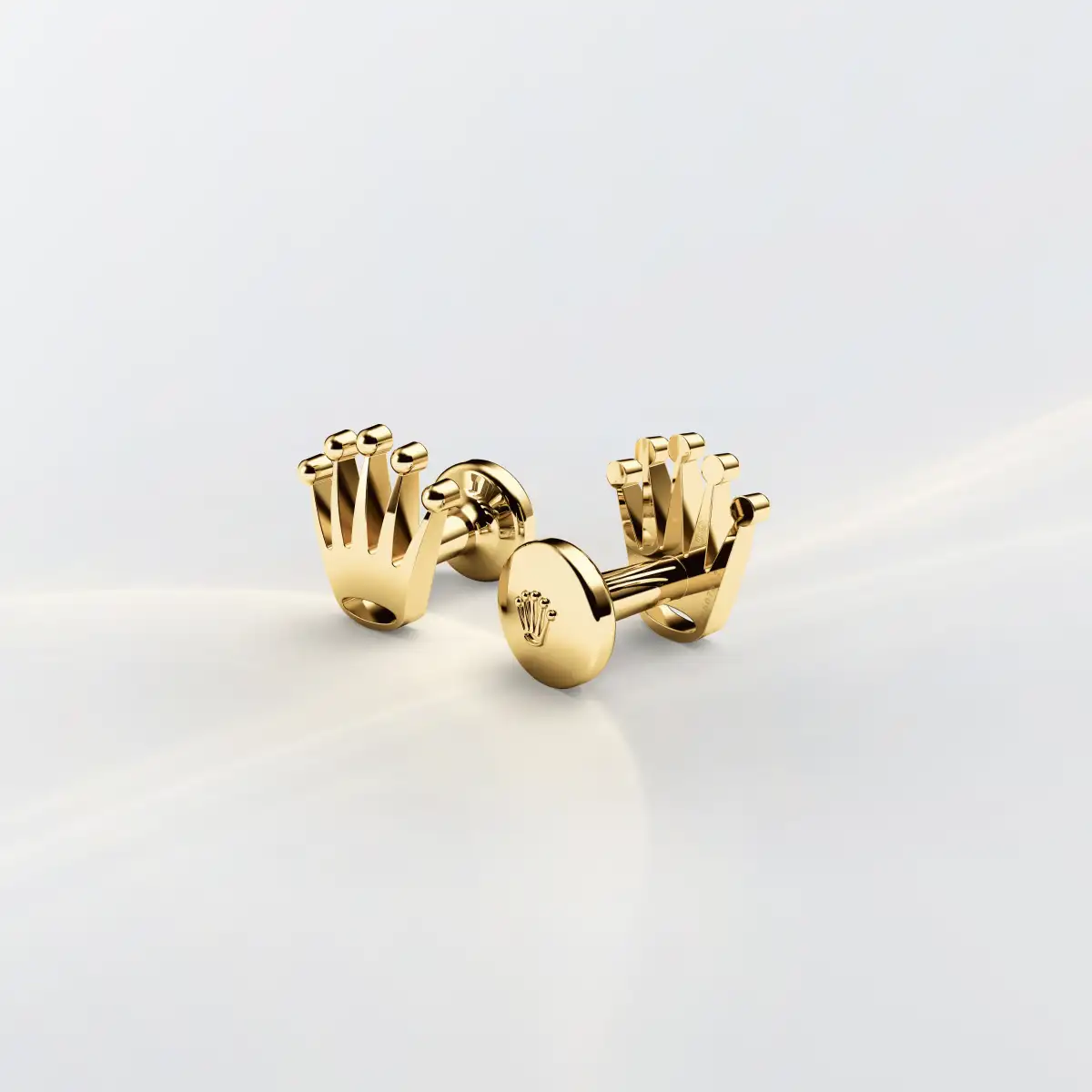 rolex ‘Crown’ cufflinks in Yellow gold, A1018 at underwood jewelers