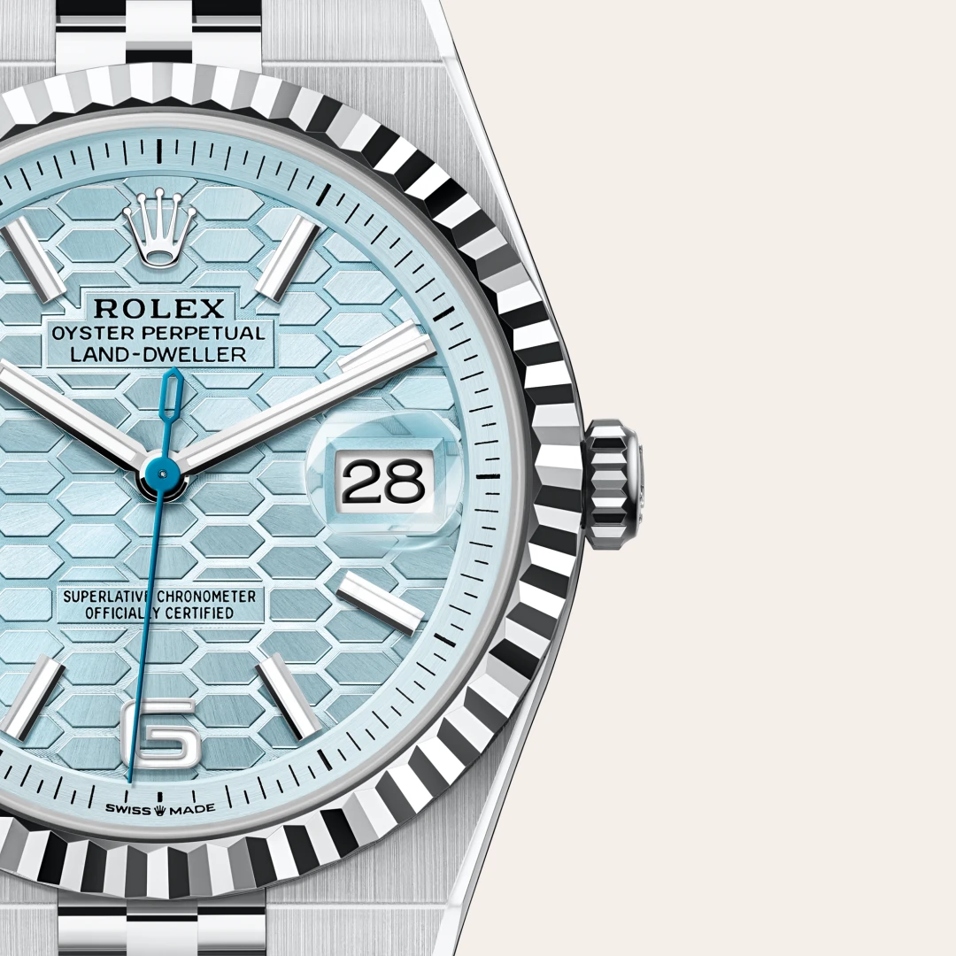 rolex Land-Dweller in Platinum, M127336-0001 - Underwood Jewelers