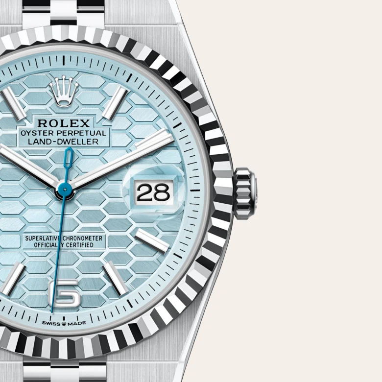 rolex Land-Dweller in Platinum, M127336-0001 - Underwood Jewelers