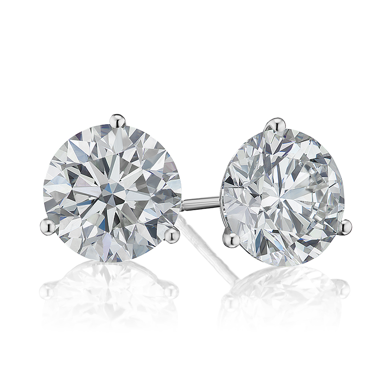 2.46ctw Ideal Cut Diamond Studs