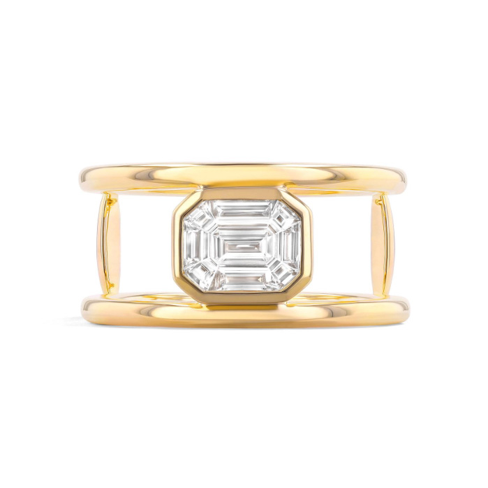Couture Empress Open Solitaire Bezel Set Ring