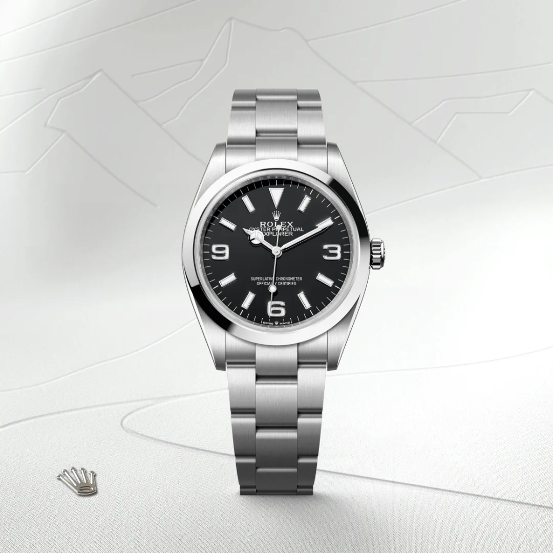 rolex Explorer in Oystersteel, M124270-0001 - underwood jewelers