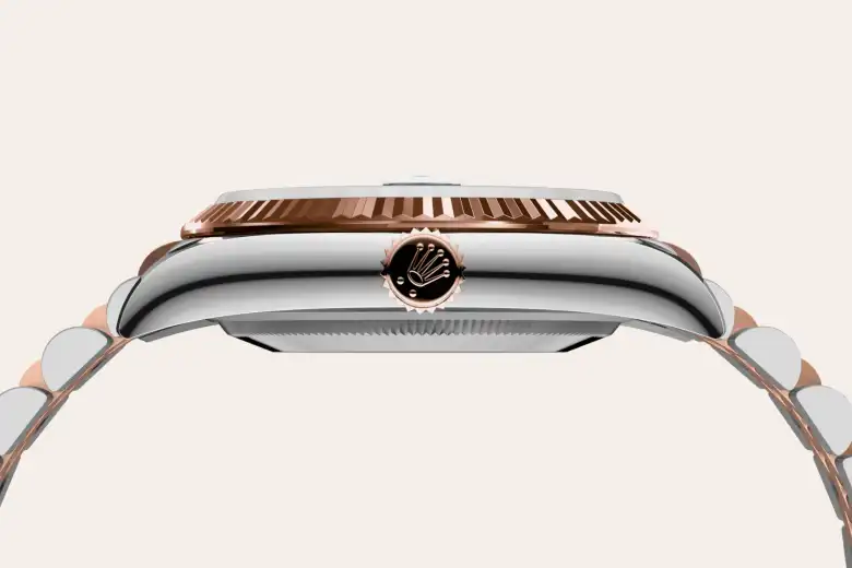 rolex Datejust in Everose Rolesor - combination of Oystersteel and Everose gold, M126231-0053 - underwood jewelers