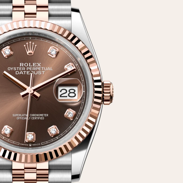 rolex Datejust in Everose Rolesor - combination of Oystersteel and Everose gold, M126231-0053 - underwood jewelers