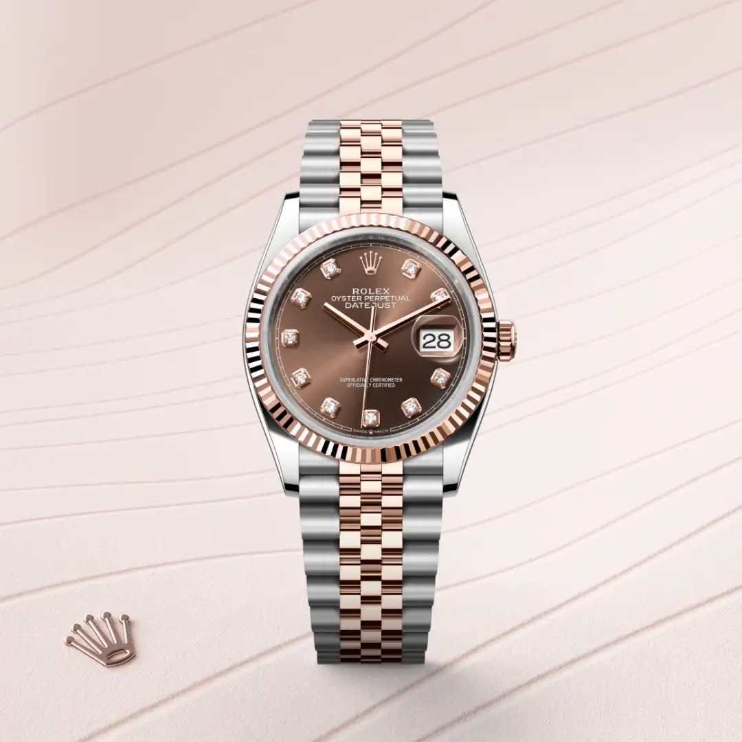 rolex Datejust in Everose Rolesor - combination of Oystersteel and Everose gold, M126231-0053 - underwood jewelers