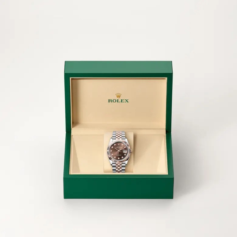 rolex Datejust in Everose Rolesor - combination of Oystersteel and Everose gold, M126231-0053 - underwood jewelers