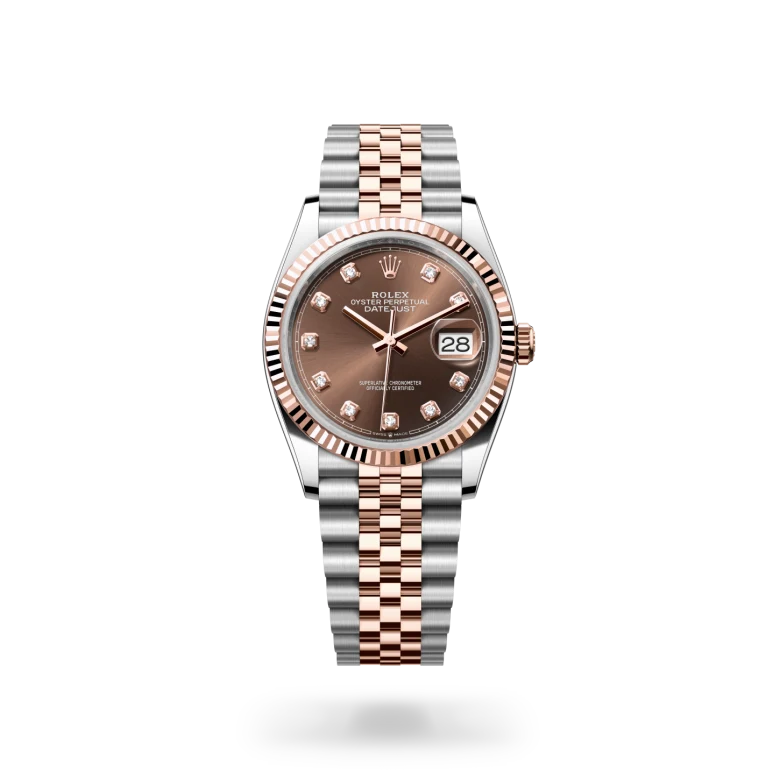 rolex Datejust in Everose Rolesor - combination of Oystersteel and Everose gold, M126231-0053 - underwood jewelers
