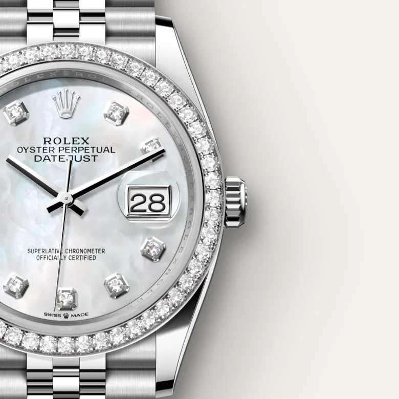rolex Datejust in White Rolesor - combination of Oystersteel and white gold, M126284RBR-0011 - underwood jewelers
