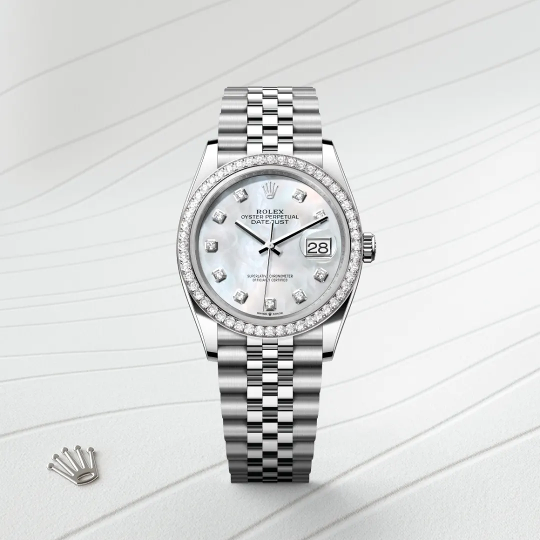 rolex Datejust in White Rolesor - combination of Oystersteel and white gold, M126284RBR-0011 - underwood jewelers