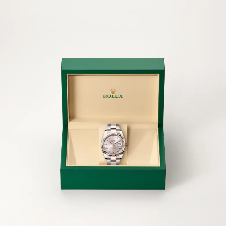 rolex Datejust in Everose Rolesor - combination of Oystersteel and Everose gold, M126331-0007 - underwood jewelers