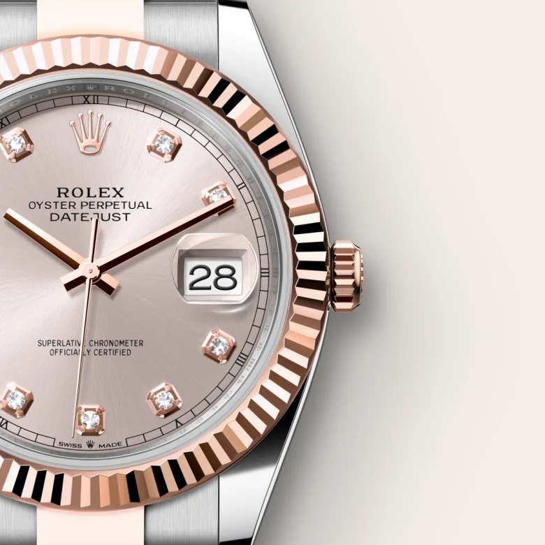 rolex Datejust in Everose Rolesor - combination of Oystersteel and Everose gold, M126331-0007 - underwood jewelers