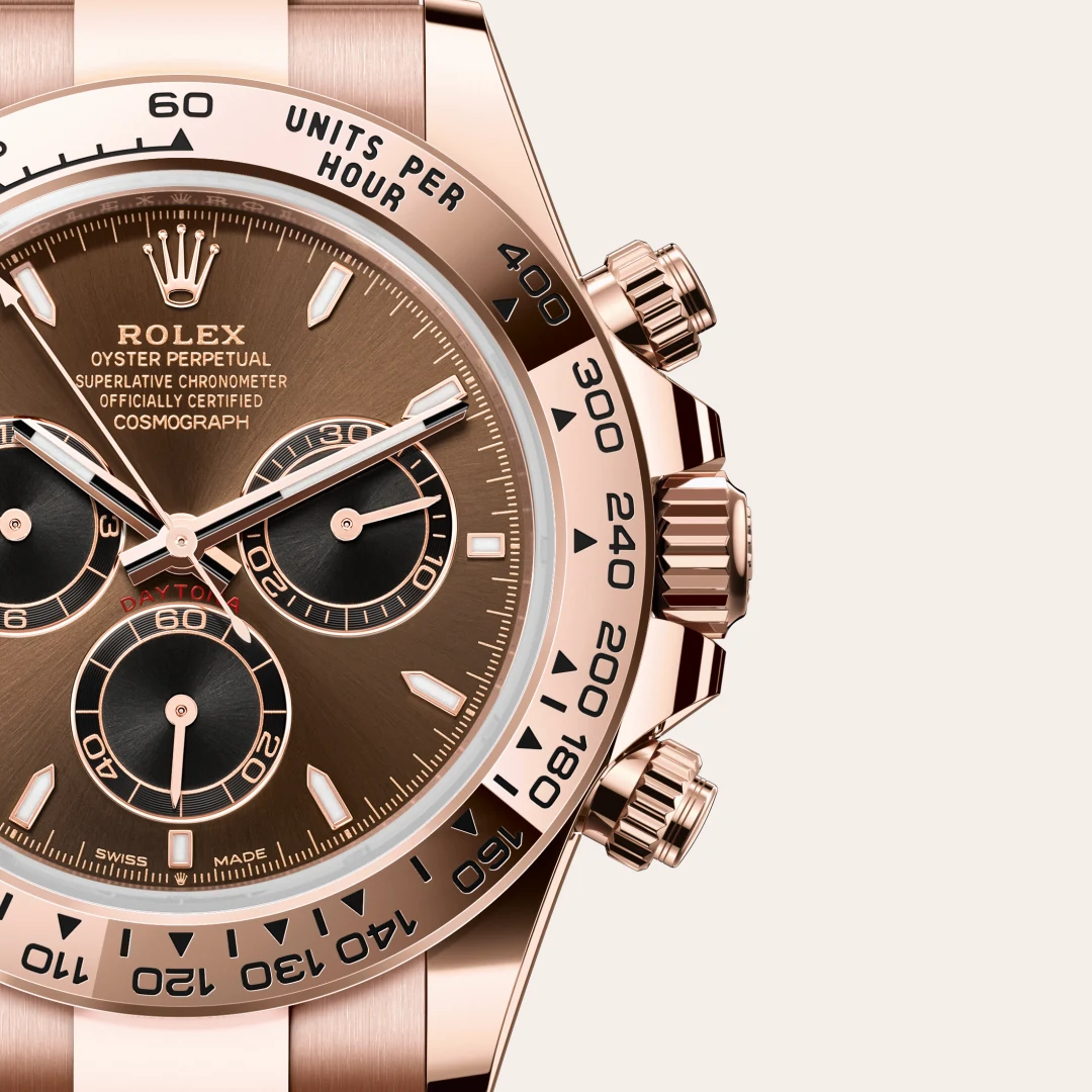 rolex Cosmograph Daytona in 18 kt Everose gold, M126505-0005 - underwood jewelers