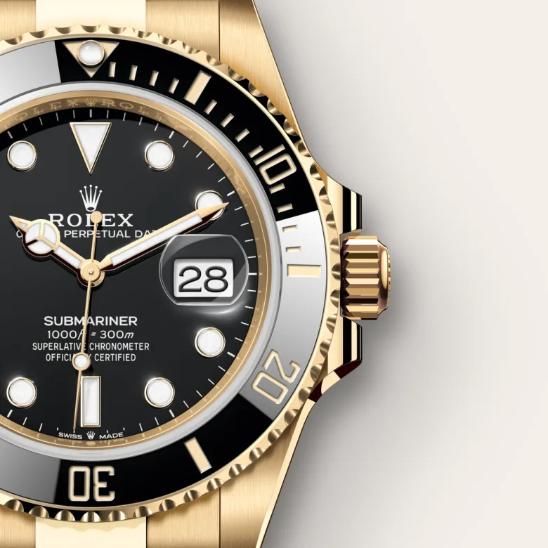 rolex Submariner in 18 kt yellow gold, M126618LN-0002 - underwood jewelers