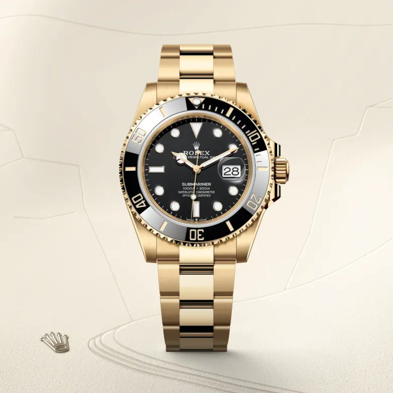 rolex Submariner in 18 kt yellow gold, M126618LN-0002 - underwood jewelers