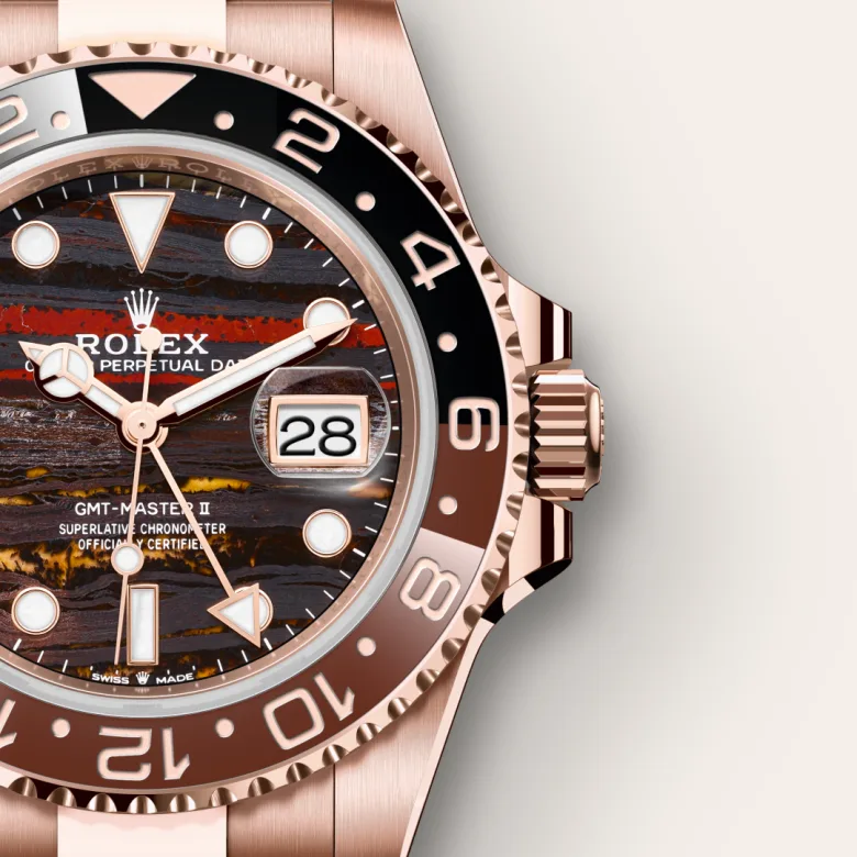 rolex GMT-Master II in 18 kt Everose gold, M126715CHNR-0002 - underwood jewelers
