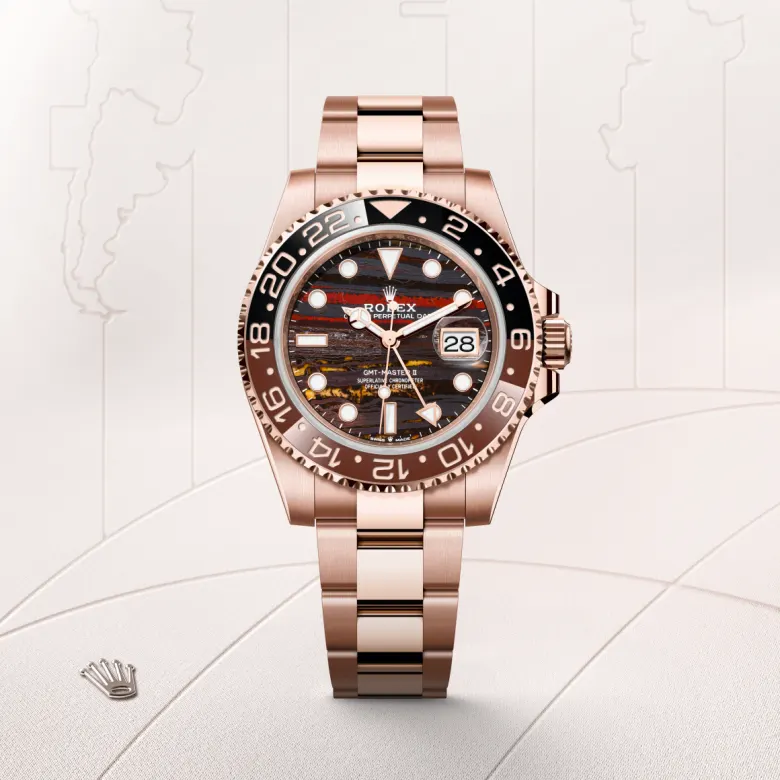 rolex GMT-Master II in 18 kt Everose gold, M126715CHNR-0002 - underwood jewelers