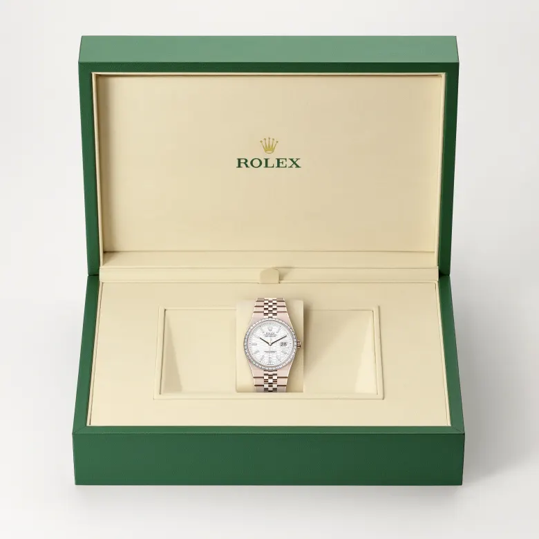 rolex Land-Dweller in 18 kt Everose gold, M127285TBR-0002 - underwood jewelers