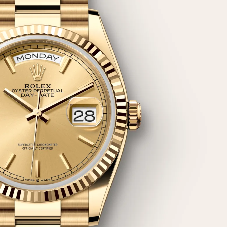 rolex Day-Date in 18 kt yellow gold, M128238-0045 - underwood jewelers