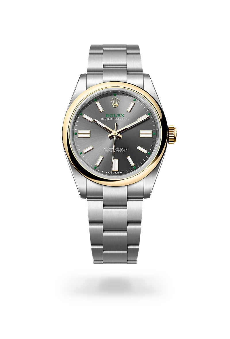 rolex Oyster Perpetual in Yellow Rolesor - combination of Oystersteel and yellow gold, M134303-0001 - underwood jewelers