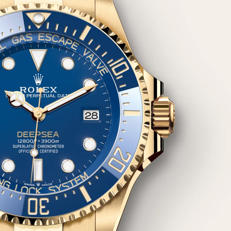 rolex Deepsea in 18 kt yellow gold, M136668LB-0001 - underwood jewelers