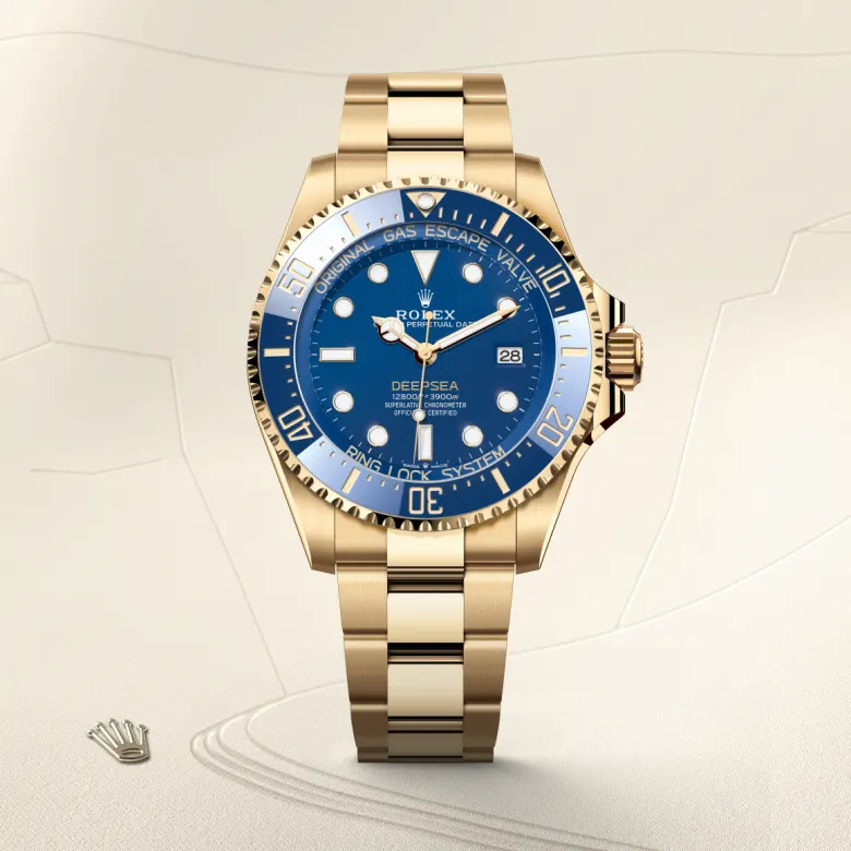 rolex Deepsea in 18 kt yellow gold, M136668LB-0001 - underwood jewelers