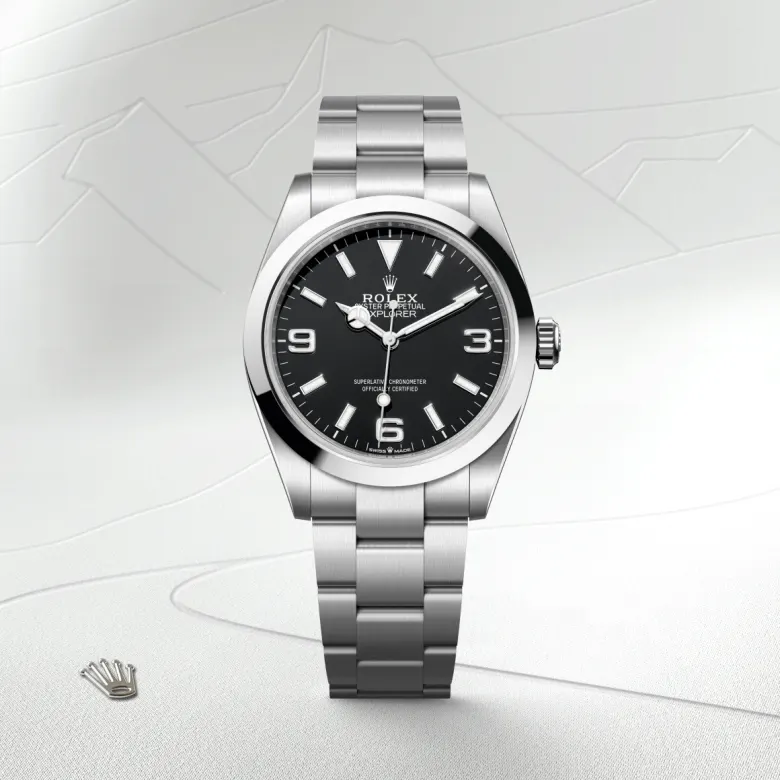 rolex Explorer in Oystersteel, M224270-0001 - underwood jewelers