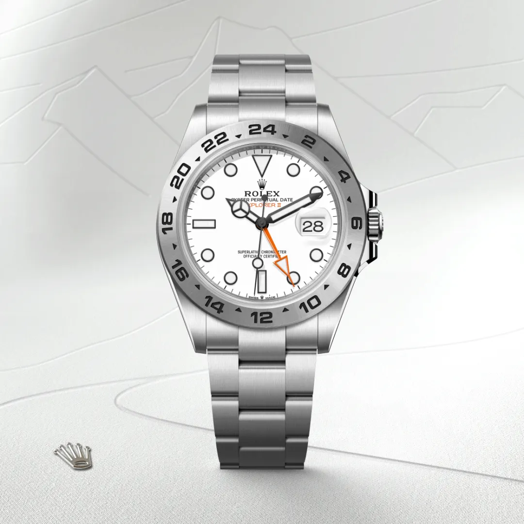 rolex Explorer II in Oystersteel, M226570-0001 - underwood jewelers