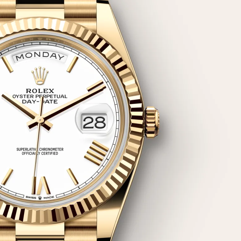 rolex Day-Date in 18 kt yellow gold, M228238-0042 - underwood jewelers