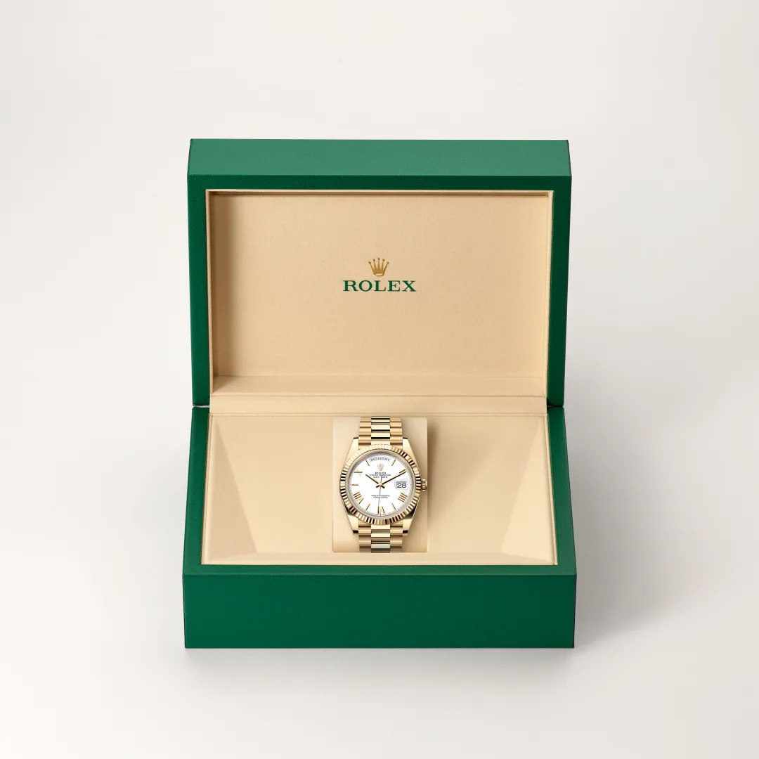 rolex Day-Date in 18 kt yellow gold, M228238-0042 - underwood jewelers