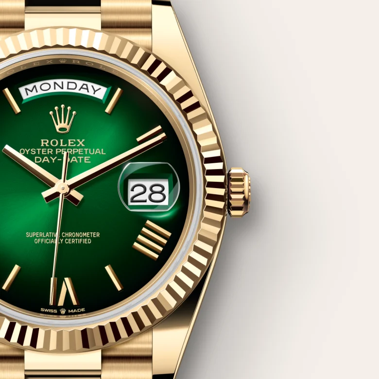 rolex Day-Date in 18 kt yellow gold, M228238-0069 - underwood jewelers