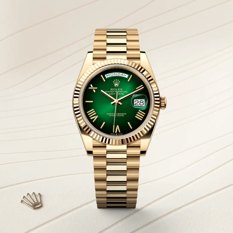 rolex Day-Date in 18 kt yellow gold, M228238-0069 - underwood jewelers