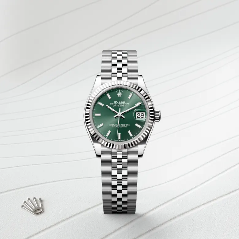 rolex Datejust in White Rolesor - combination of Oystersteel and white gold, M278274-0018 - underwood jewelers