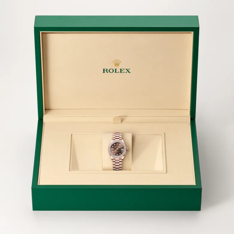 rolex Lady-Datejust in 18 kt Everose gold, M279135RBR-0001 - underwood jewelers