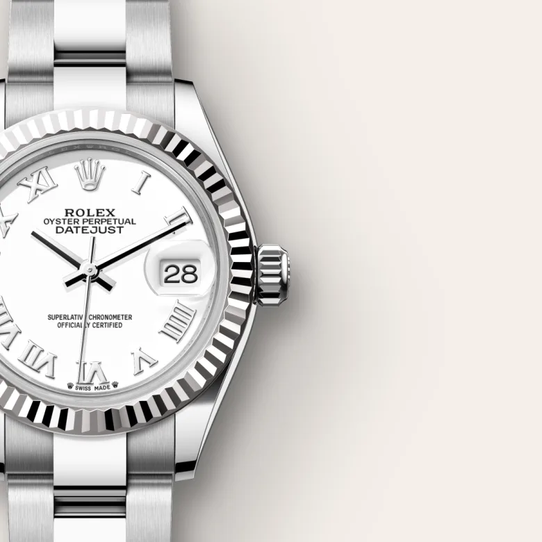 rolex Lady-Datejust in White Rolesor - combination of Oystersteel and white gold, M279174-0020 - underwood jewelers