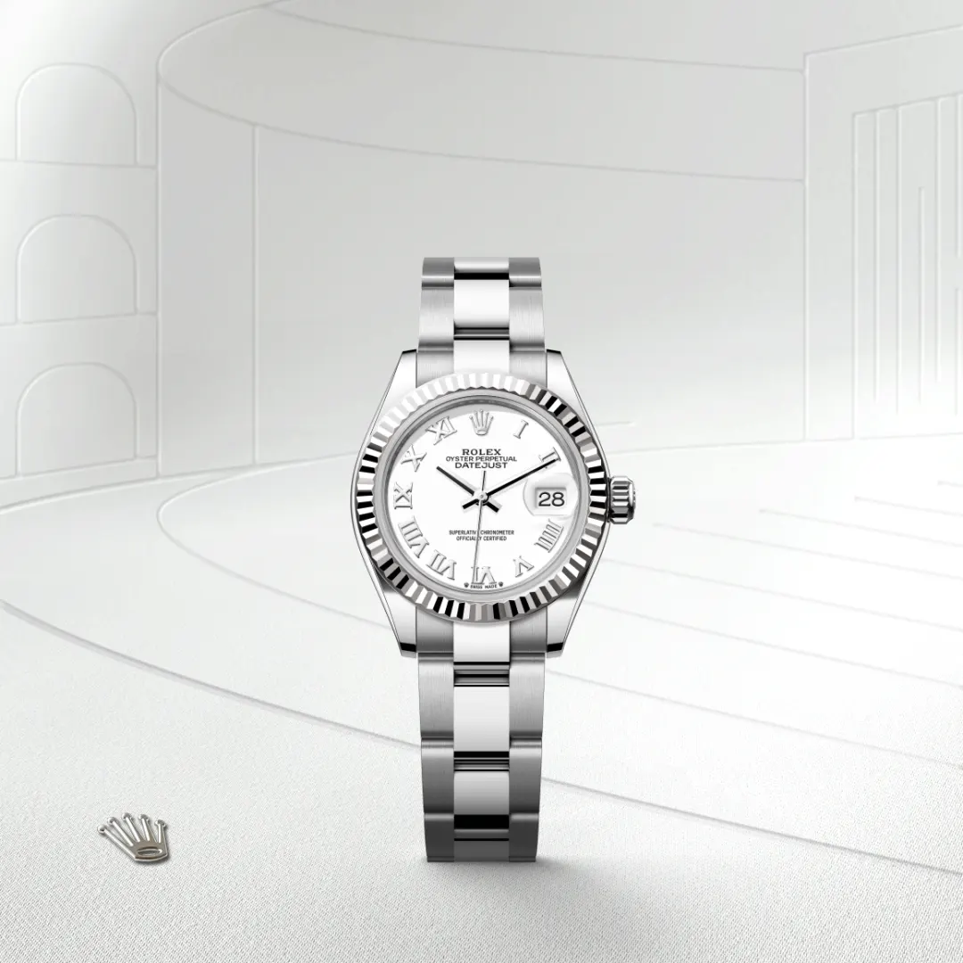 rolex Lady-Datejust in White Rolesor - combination of Oystersteel and white gold, M279174-0020 - underwood jewelers