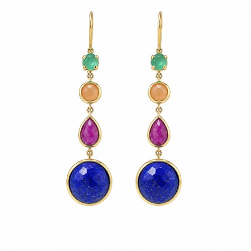 Rock Candy 4-stone Linear Drop Earrings In Festa
