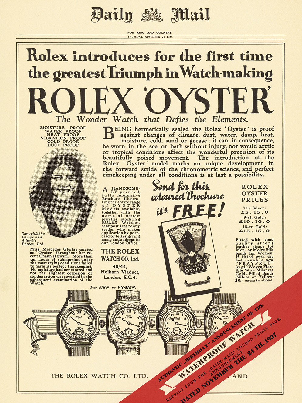 oyster story - underwood jewelers