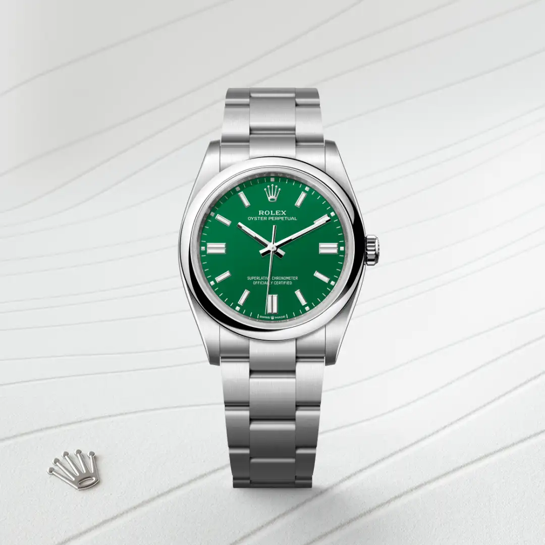rolex Oyster Perpetual in Oystersteel, M126000-0005 - Underwood Jewelers