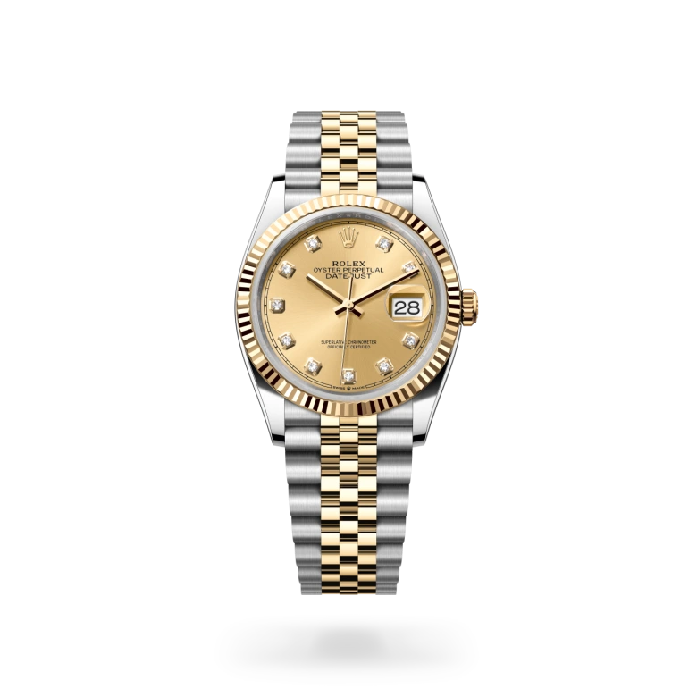 rolex Datejust in Yellow Rolesor - combination of Oystersteel and yellow gold, M126233-0017 - Underwood Jewelers
