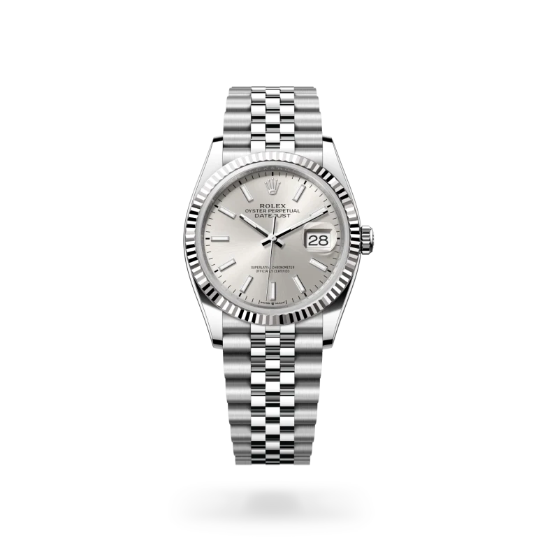 rolex Datejust in White Rolesor - combination of Oystersteel and white gold, M126234-0013 - Underwood Jewelers