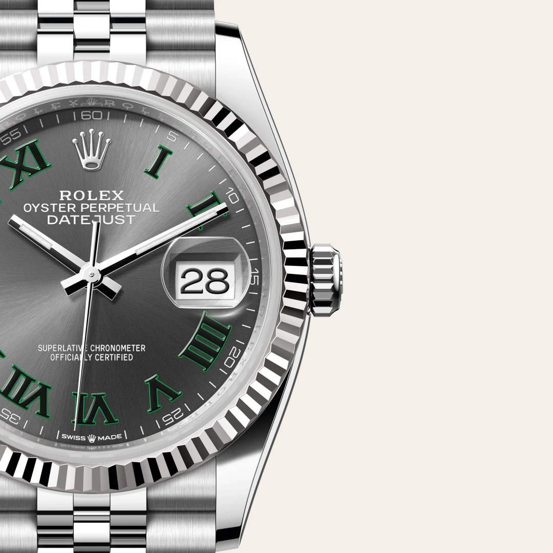 rolex Datejust in White Rolesor - combination of Oystersteel and white gold, M126234-0045 - Underwood Jewelers