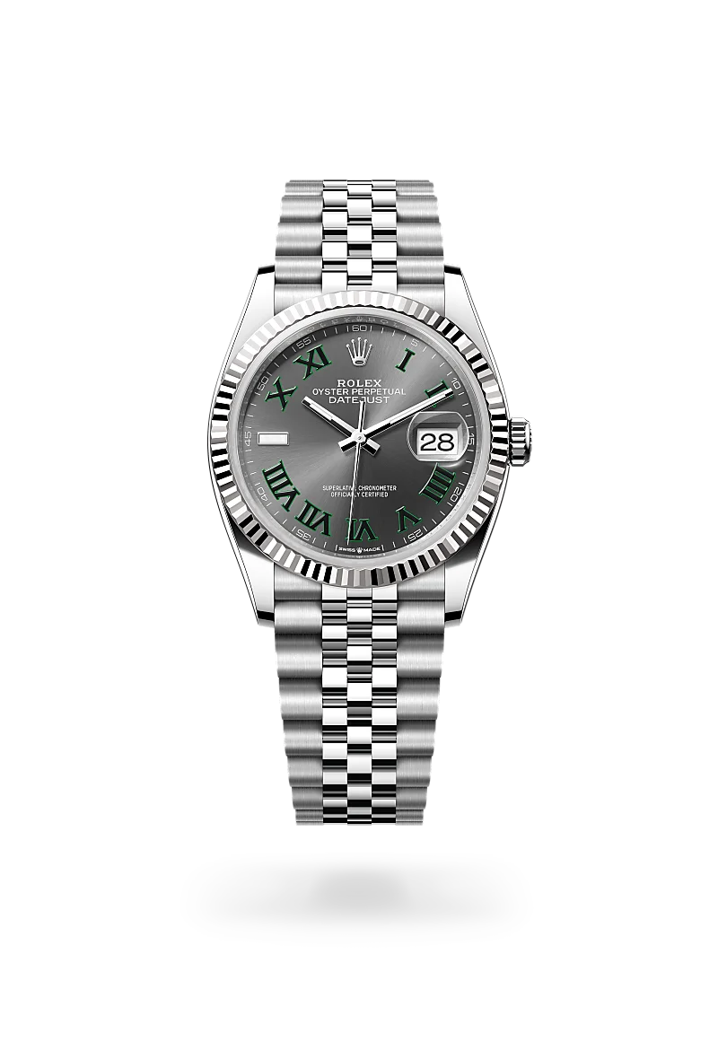 rolex Datejust in White Rolesor - combination of Oystersteel and white gold, M126234-0045 - Underwood Jewelers