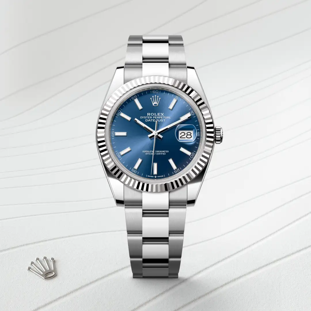 rolex Datejust in White Rolesor - combination of Oystersteel and white gold, M126334-0001 - Underwood Jewelers